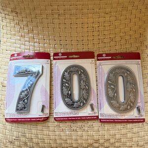 Address letters for 700 brushed, satin pewter large 5 inch